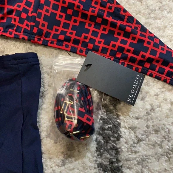 NWT ELOQUII Navy and Red Two Piece Bathing Suit 🔥 - Picture 4 of 10